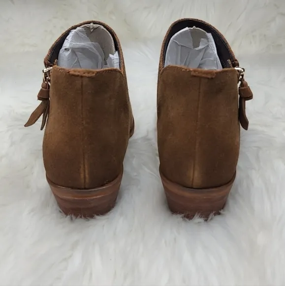 Cole Haan Gracy Bootie (45 mm) Earthen Agora Burnished Suede Boots