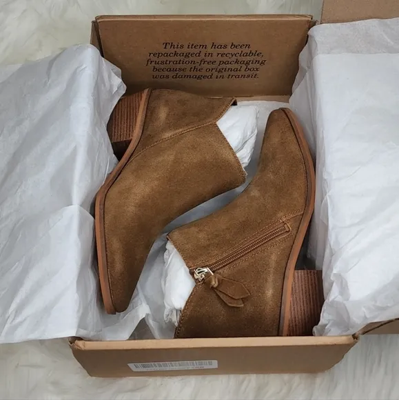 Cole Haan Gracy Bootie (45 mm) Earthen Agora Burnished Suede Boots