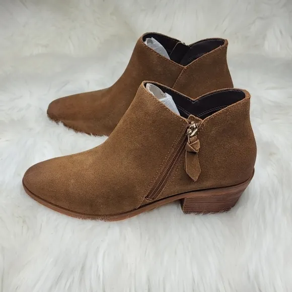 Cole Haan Gracy Bootie (45 mm) Earthen Agora Burnished Suede Boots