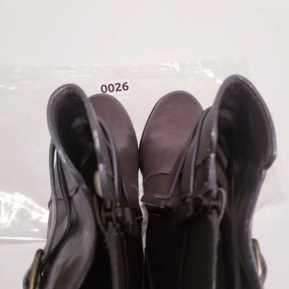 Cole Haan Grand. OS Leather Buckle Ankle Boots