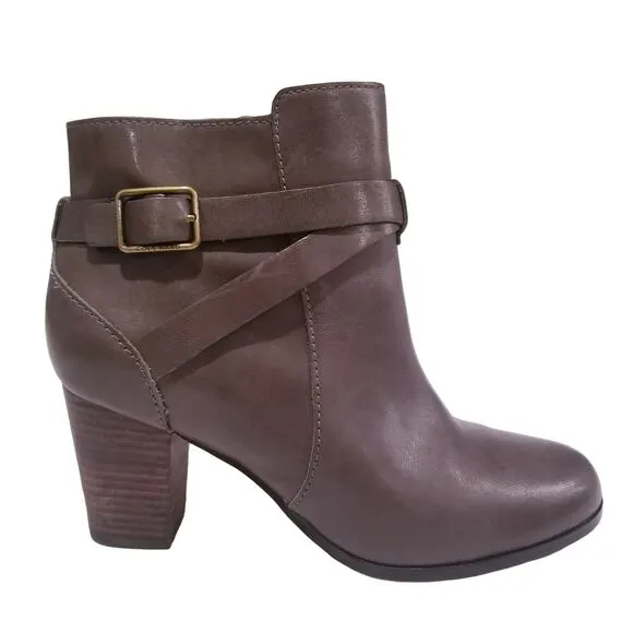Cole Haan Grand. OS Leather Buckle Ankle Boots