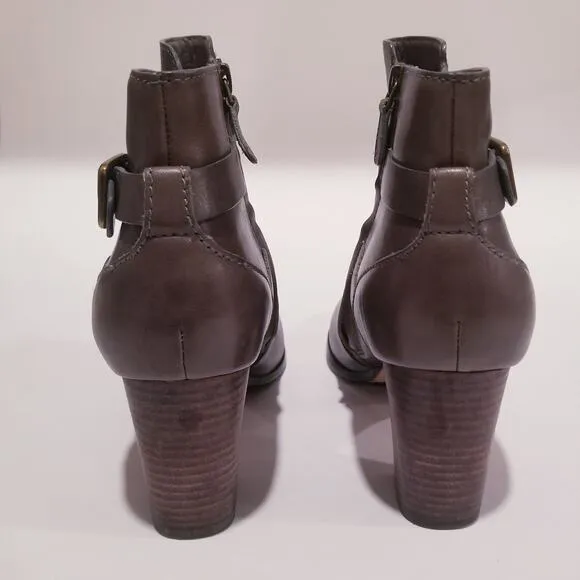 Cole Haan Grand. OS Leather Buckle Ankle Boots