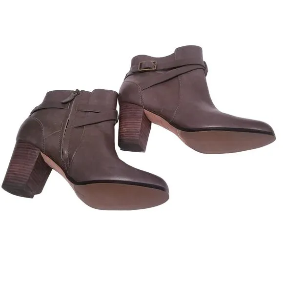 Cole Haan Grand. OS Leather Buckle Ankle Boots