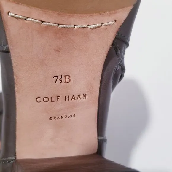 Cole Haan Grand. OS Leather Buckle Ankle Boots