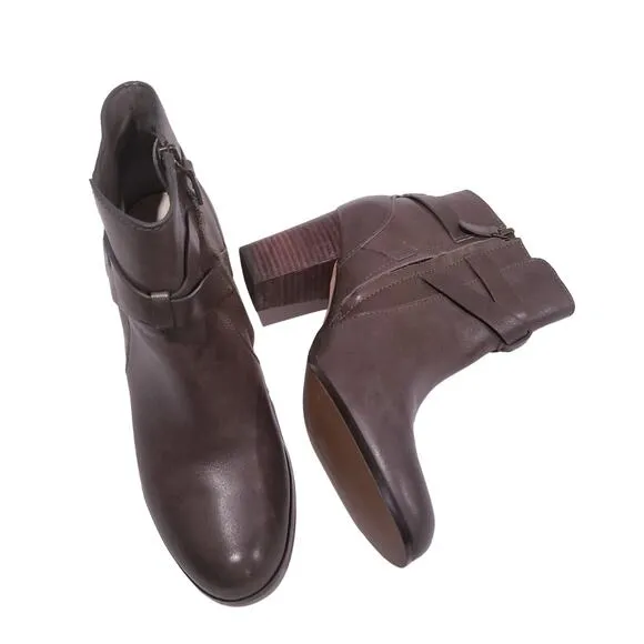 Cole Haan Grand. OS Leather Buckle Ankle Boots