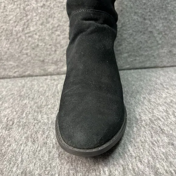 Cole Haan Indiana Waterproof Black Suede Riding Boots Size 6.5 EUC