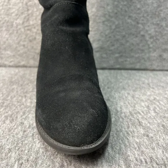 Cole Haan Indiana Waterproof Black Suede Riding Boots Size 6.5 EUC