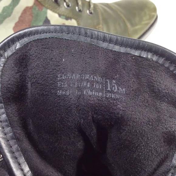 COLE HAAN Lunargrand Boots Green Camo Waterproof Grey Sole Men's (15)