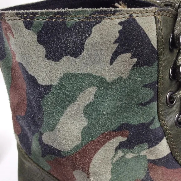 COLE HAAN Lunargrand Boots Green Camo Waterproof Grey Sole Men's (15)