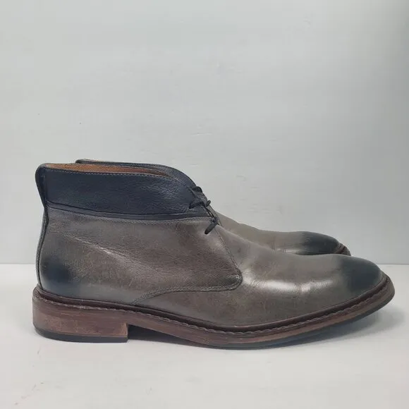 Cole Haan Men's Grey Burnished Leather Chukka Ankle Boots C23862 US Size 11M