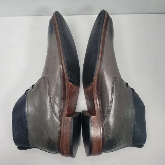 Cole Haan Men's Grey Burnished Leather Chukka Ankle Boots C23862 US Size 11M