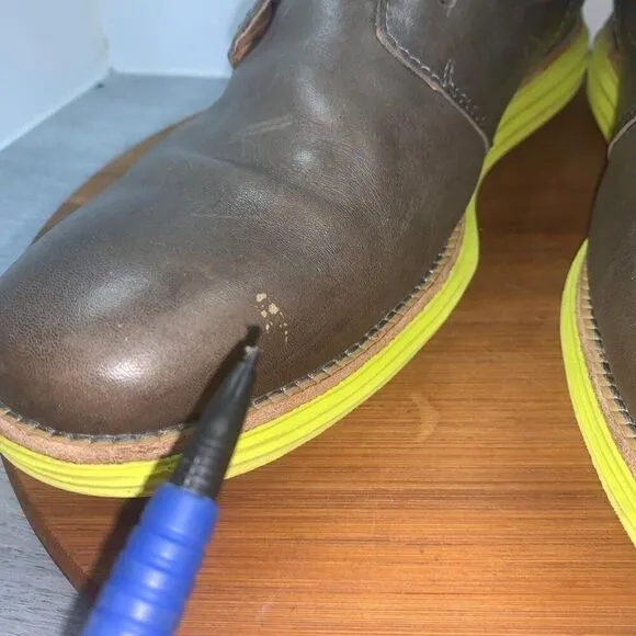 Cole Haan Men's Size 13 M Zerogrand Grand.Os Chukka Boots Brown/Yellow C20319