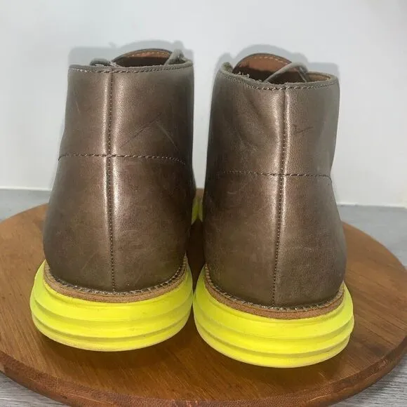 Cole Haan Men's Size 13 M Zerogrand Grand.Os Chukka Boots Brown/Yellow C20319