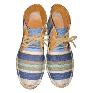 Cole Haan Women's Multicolor Striped Chukka Shoe Bootie 6.5 Cottagecore Boho