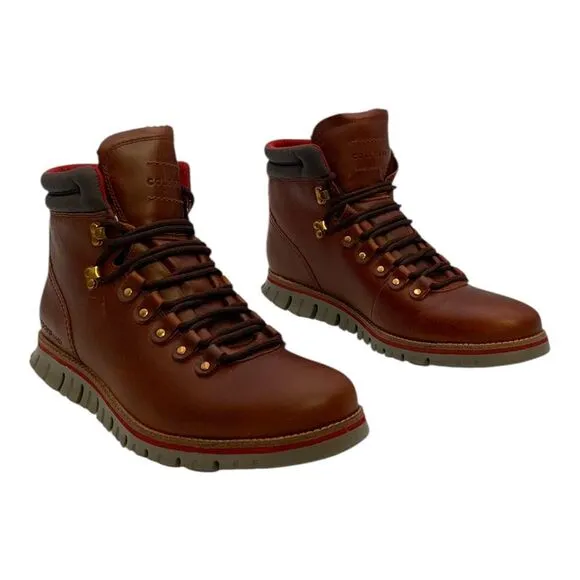 Cole Haan ZeroGrand Hiker Waterproof Boots British Tan Leather US Men's 9W
