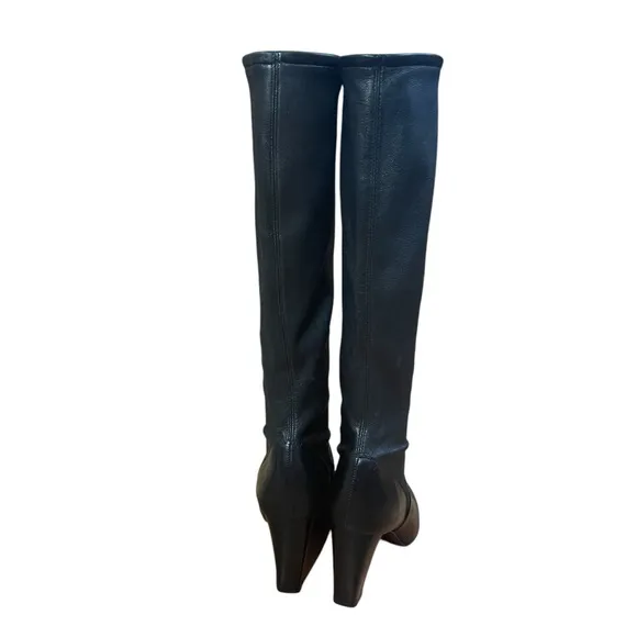 Cole Hahn Nikeair Black leather Knee High Pull-on Boot Womens Sz.7 Classic