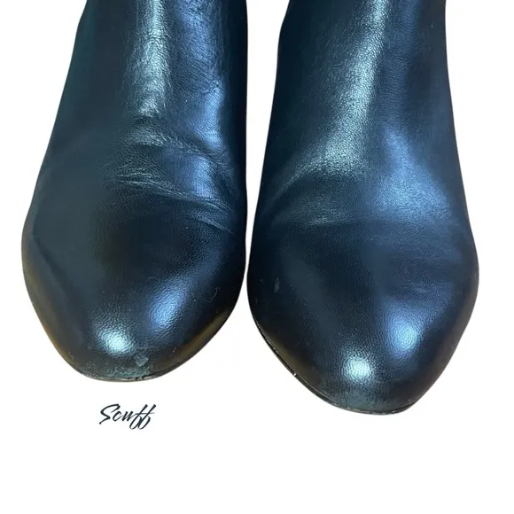 Cole Hahn Nikeair Black leather Knee High Pull-on Boot Womens Sz.7 Classic