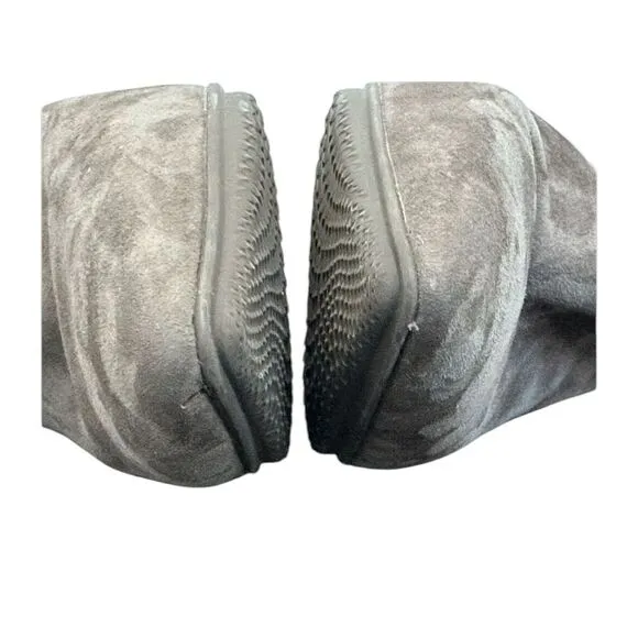Cole Hann Grand Ambition York Bootie Boot in Gray Grey Suede 3.5&quot; heel Size 8