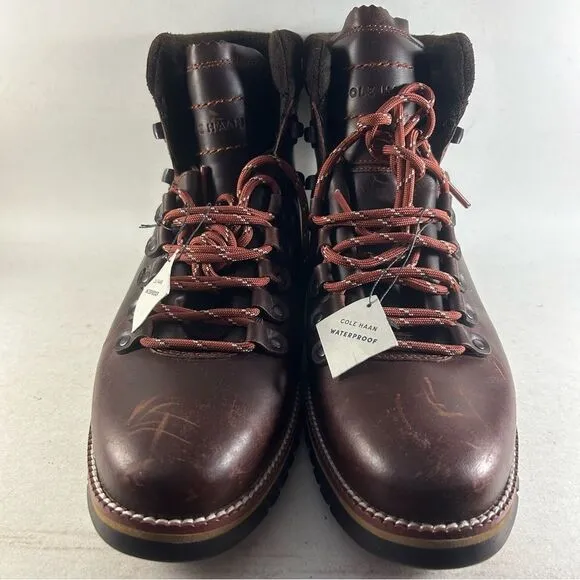 Cole Haan Zerogrand Hiker Mens Leather Waterproof Boots Brown Size 9.5 M