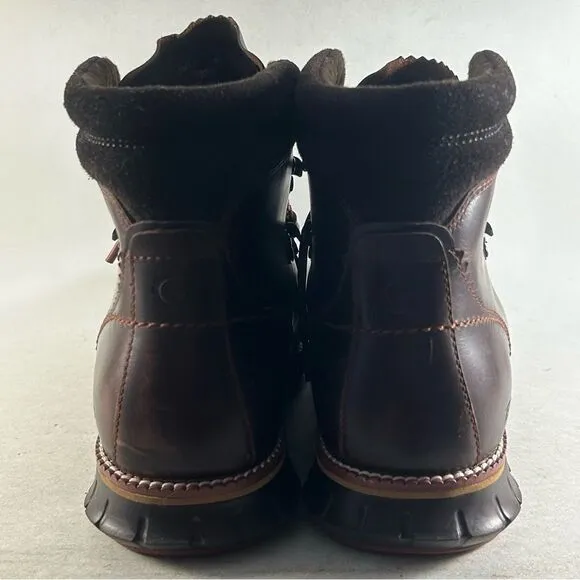 Cole Haan Zerogrand Hiker Mens Leather Waterproof Boots Brown Size 9.5 M