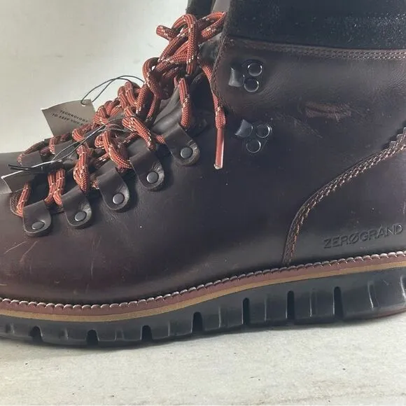 Cole Haan Zerogrand Hiker Mens Leather Waterproof Boots Brown Size 9.5 M