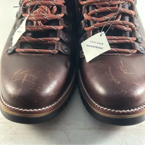 Cole Haan Zerogrand Hiker Mens Leather Waterproof Boots Brown Size 9.5 M