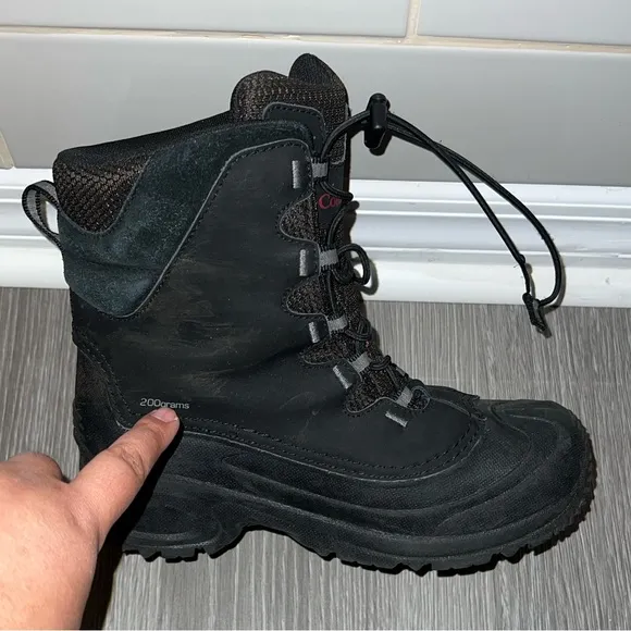 Columbia Black Bugaboot 2 Youth Waterproof Boots