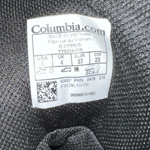 Columbia Black Bugaboot 2 Youth Waterproof Boots