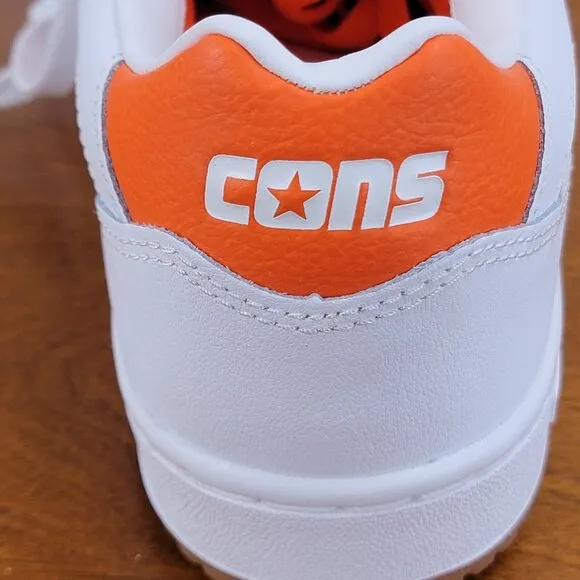 Converse Alexis Sablone AS-1 Pro Ox Leather Skate Shoes A08130C White/Orange 8.5