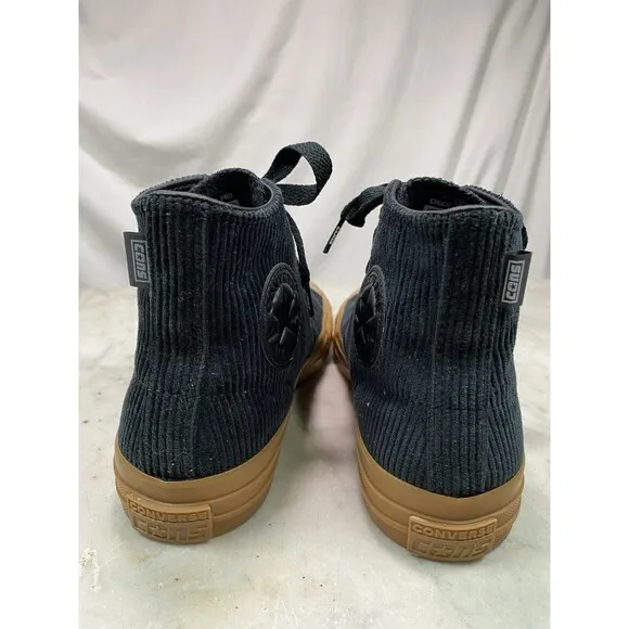 Converse All Star M 6.5 W 8.5  Chuck Taylor Pro Black Corduroy Hi Skate Shoes