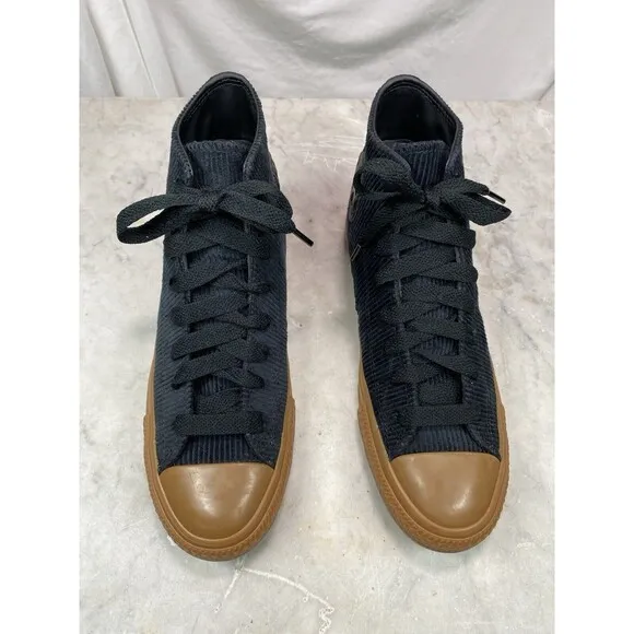 Converse All Star M 6.5 W 8.5  Chuck Taylor Pro Black Corduroy Hi Skate Shoes
