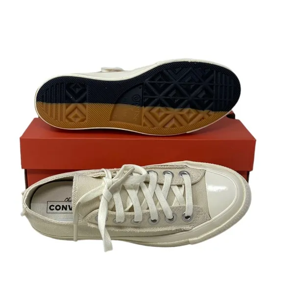 Converse Chuck 70 OX Shoes Crafted Canvas Beige Women Size Low Top Skate 572613C