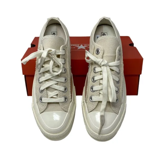 Converse Chuck 70 OX Shoes Crafted Canvas Beige Women Size Low Top Skate 572613C