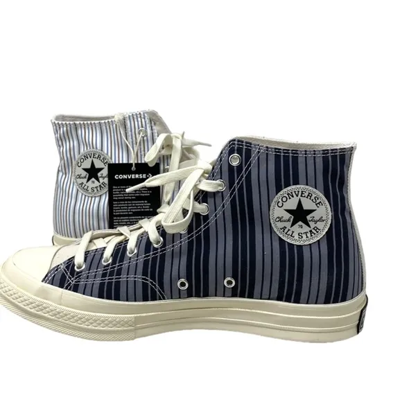 Converse Chuck 70 Retro Shoes For Men Skate High Stripes Canvas A00457C-WWSBBBBW