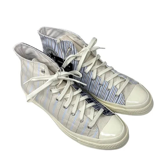 Converse Chuck 70 Retro Shoes For Men Skate High Stripes Canvas A00457C-WWSBBBBW