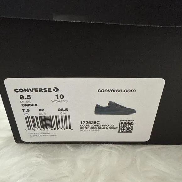 Converse CONS Louie Lopez Pro Low Men Sz 8.5 Coffee Nut Gum Skate Shoes 172628C