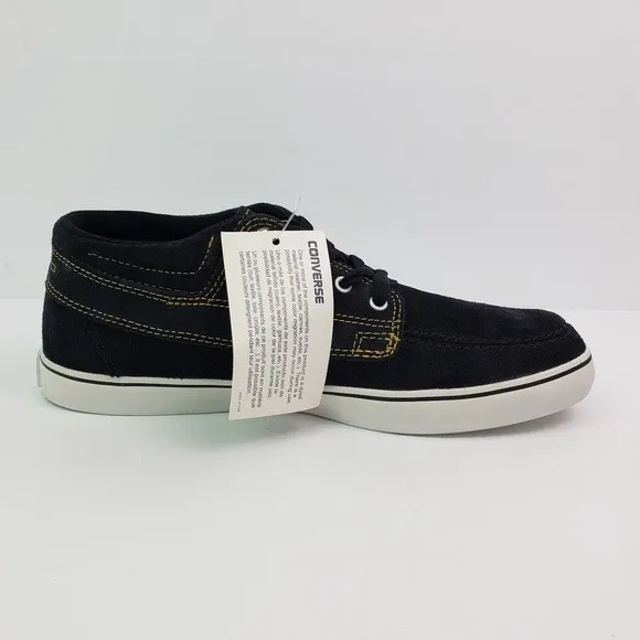 Converse Cons Sea Star LS Mid Mens Sz 10.5 Womens Sz 12 Black Skate Sneaker Shoe