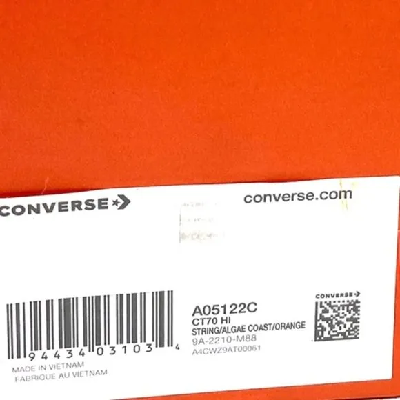 Converse Ctas 70 High Shoes Men’s Size Gray Multi Canvas Skate Sneakers A05122C