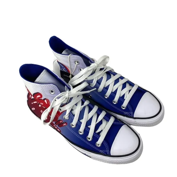 Converse Ctas High Top Shoes Canvas Sneaker For Women Blue White Skate A04167C