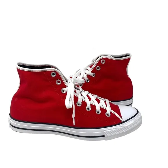 Converse Ctas Shoes High Skate Men Sneakers Red White Canvas Custom 152620C-WRW