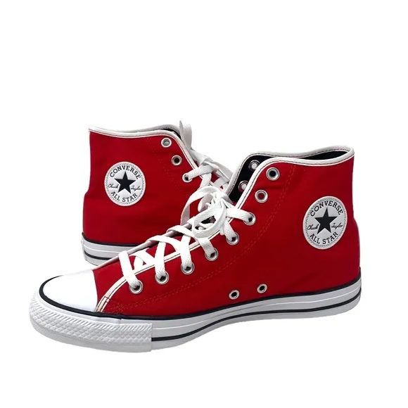 Converse Ctas Shoes High Skate Men Sneakers Red White Canvas Custom 152620C-WRW