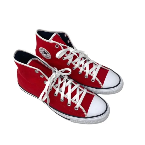 Converse Ctas Shoes High Skate Men Sneakers Red White Canvas Custom 152620C-WRW