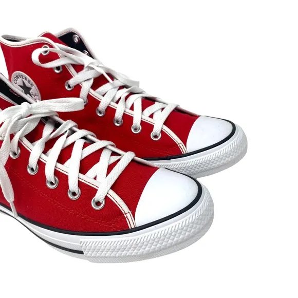 Converse Ctas Shoes High Skate Men Sneakers Red White Canvas Custom 152620C-WRW