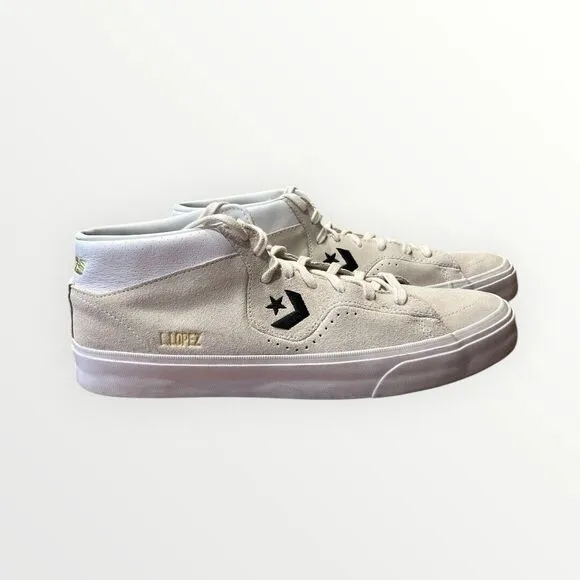 CONVERSE Louie Lopez Pro Mid Shoes Mens Size 11 Off‎ White Suede