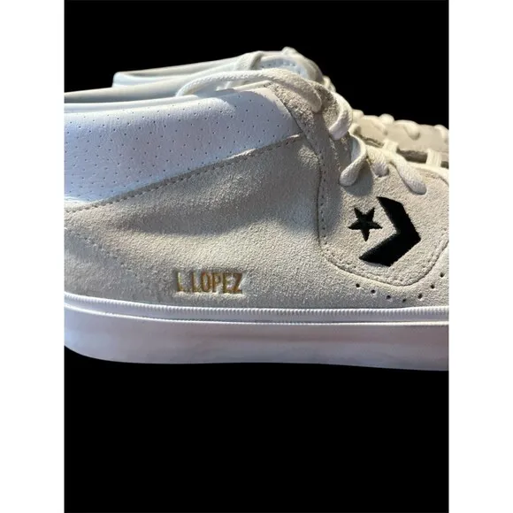 CONVERSE Louie Lopez Pro Mid Shoes Mens Size 11 Off‎ White Suede