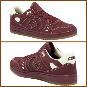 Converse Men’s AS-1 Pro Suede Skate Shoes. Dark Burgundy &amp; Egret. Size 9.5 NWT