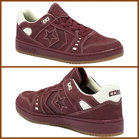 Converse Men’s AS-1 Pro Suede Skate Shoes. Dark Burgundy &amp; Egret. Size 9.5 NWT