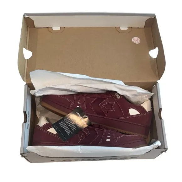 Converse Men’s AS-1 Pro Suede Skate Shoes. Dark Burgundy &amp; Egret. Size 9.5 NWT