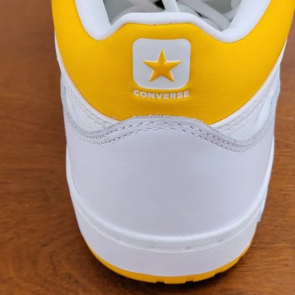 Converse Men's Fastbreak Pro Mid Skater Shoes A08687C White/Light Yellow Size 11
