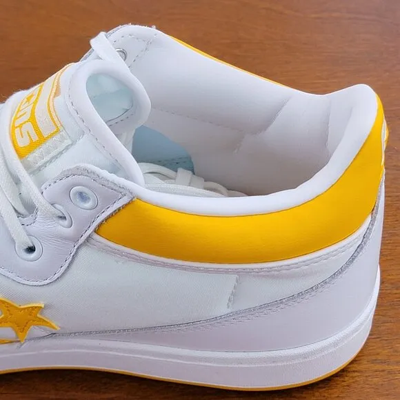 Converse Men's Fastbreak Pro Mid Skater Shoes A08687C White/Light Yellow Size 11